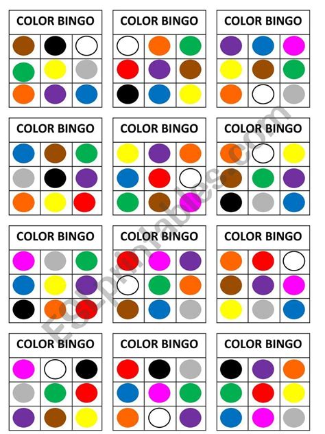 free printable color bingo cards.